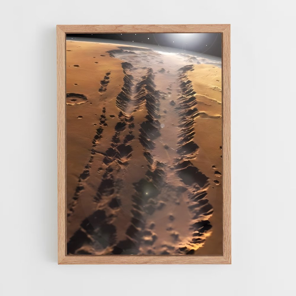 Poster Vue Lunaire sur Mars – affiche Système solaire (vue 4)